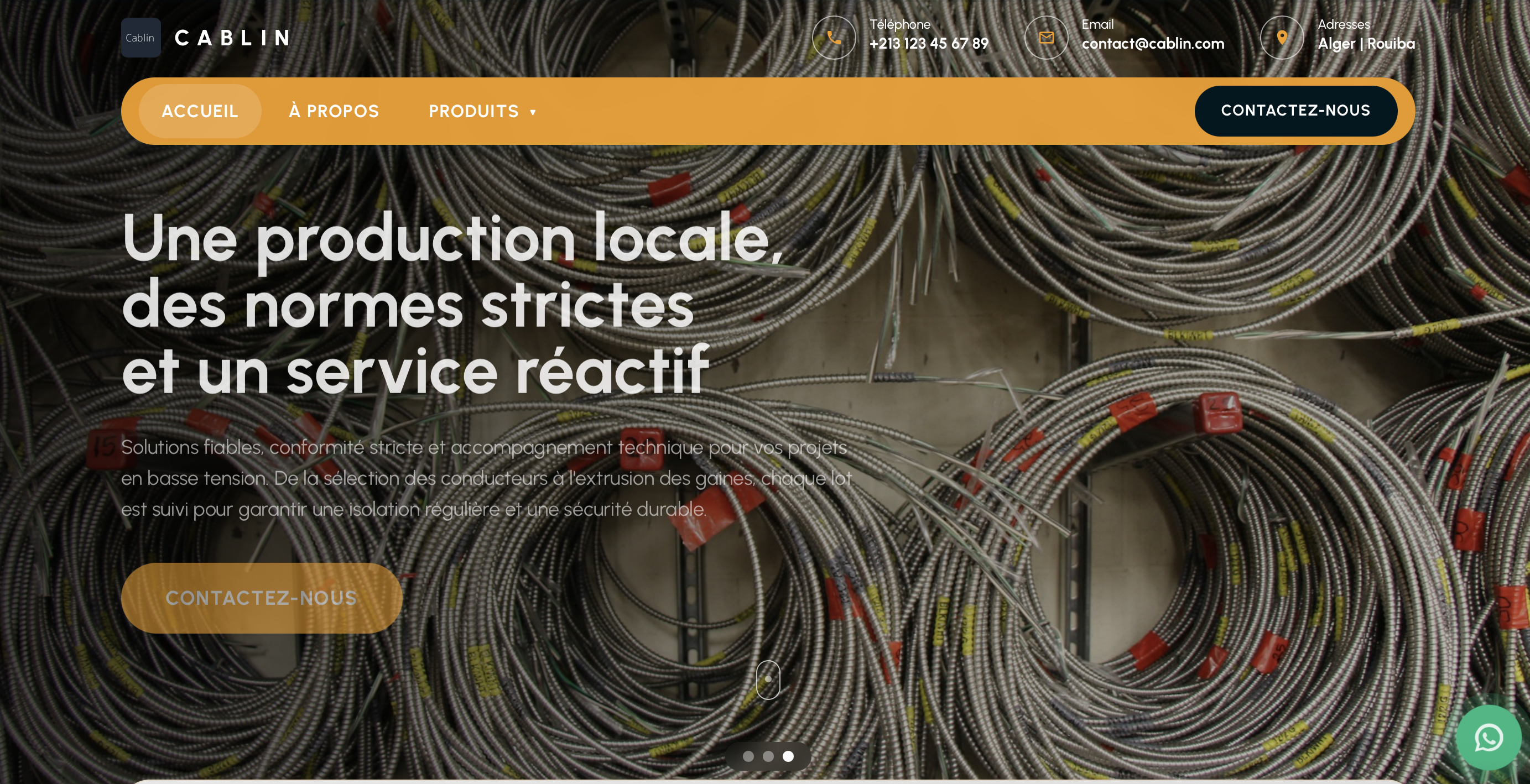 Cablin home page placeholder