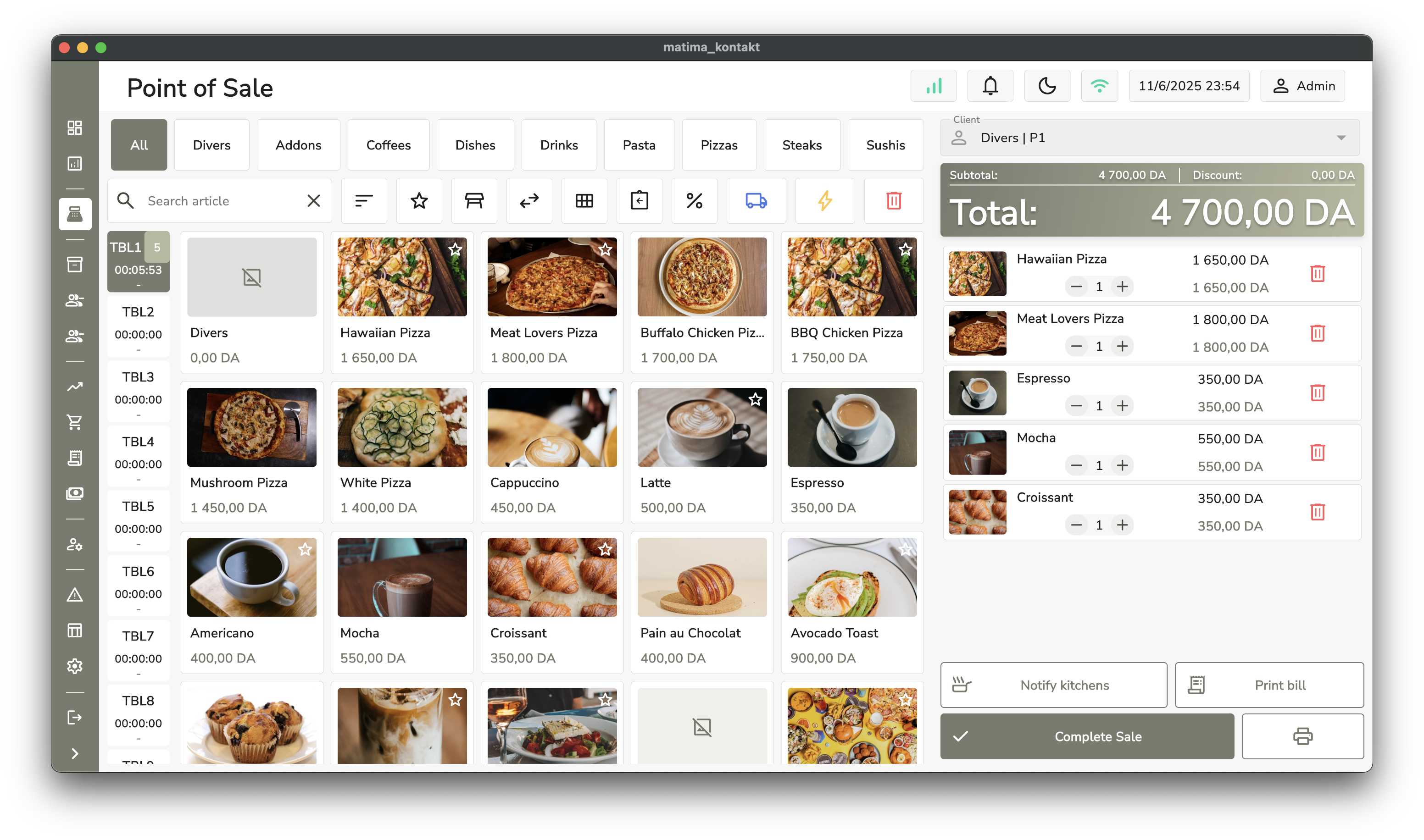 NexSync POS point-of-sale checkout screen
