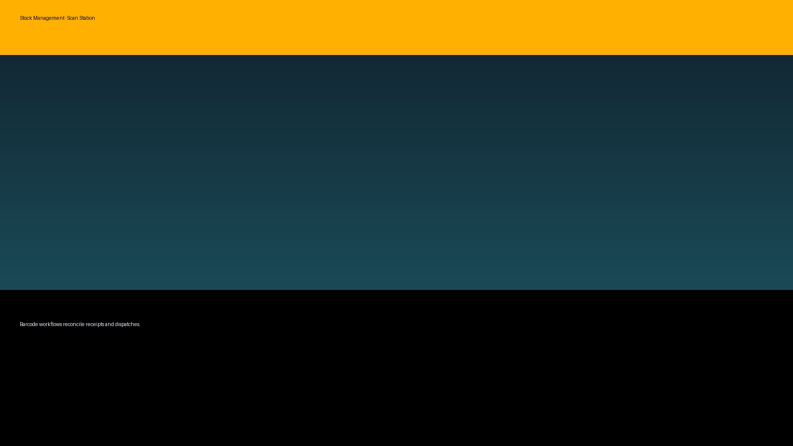 Stock Management App barcode scan station