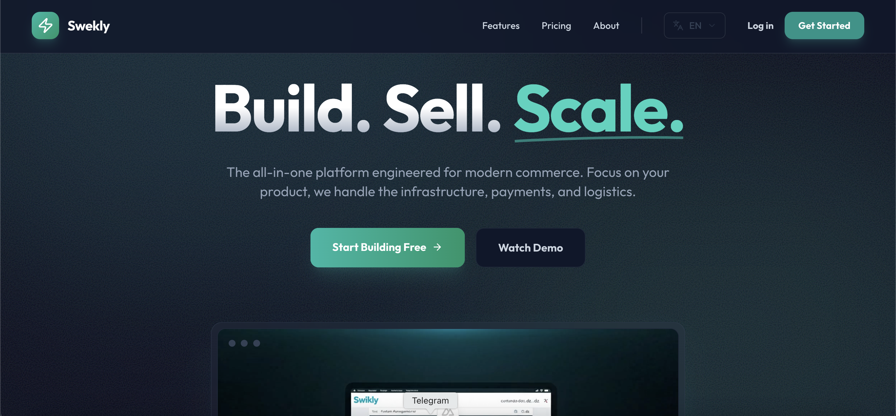 Swekly SaaS Landing Page